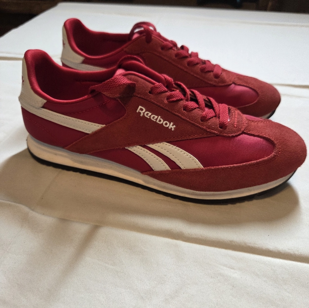 Reebok Red and White Athletic Shoes